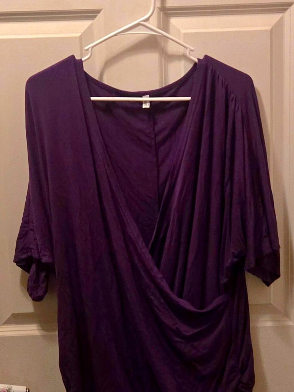 In Vogue Purple Wrap Top Size 18W
